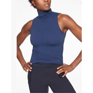Athleta Shirt Womens Size XL Blue Flurry Base Layer NEW Casual Stretchy Tank Top
